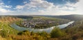 Aerial view of the moselle river bend Royalty Free Stock Photo