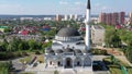 Aerial view of mosque in the city of Verkhnyaya Pyshma. Russia