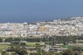 Aerial view of Mosta, Malta, dominated by the famous Rotunda Church Royalty Free Stock Photo