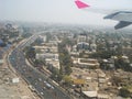 Aerial view of motor highway Mumbai