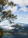 Aerial view of mount Batur volcano in Bali Royalty Free Stock Photo