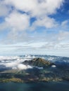 Aerial view of mount Batur volcano in Bali Royalty Free Stock Photo