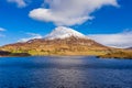 Aerial view of Mount Errigal, the highest mountain in Donegal - Ireland Royalty Free Stock Photo