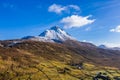 Aerial view of Mount Errigal, the highest mountain in Donegal - Ireland Royalty Free Stock Photo