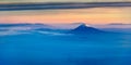 Aerial view of Mount Fuji in the morning Royalty Free Stock Photo