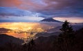 Aerial view of Mount fuji from Shindotoge view point, Japan