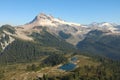 Aerial view Mount Garibaldi and Elfin Lakes