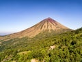 Aerial drone view of Mount Inerie in Flores