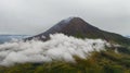 Aerial view of mount Sinabung. Sumatra, Indonesia. Royalty Free Stock Photo