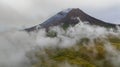 Aerial view of mount Sinabung. Sumatra, Indonesia. Royalty Free Stock Photo