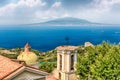 Aerial view of Mount Vesuvius, Bay of Naples, Italy Royalty Free Stock Photo