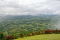 Aerial view on the mountain