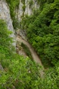 Mountain gravel road through canyon