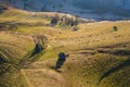 Aerial view of mountain homestead Royalty Free Stock Photo