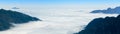 Aerial view of Mountain peak above clouds, Taiwan Royalty Free Stock Photo