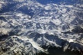 Aerial View on Mountain Peaks. European Alps