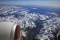 Aerial View on Mountain Peaks. European Alps