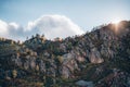 Aerial view of mountain slope Royalty Free Stock Photo