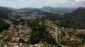 Aerial view of Nuwara Eliya town in the mountainous province. Sri Lanka. Royalty Free Stock Photo