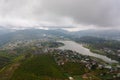 Aerial view of Nuwara Eliya town in the mountainous province. Sri Lanka. Royalty Free Stock Photo