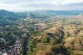 Aerial view of mountains and cloudy skies Royalty Free Stock Photo