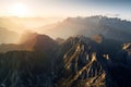 Aerial view of mountains in Himalayas, Manali, Himachal Pradesh, India