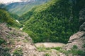 Aerial view Mountains Landscape of Bzyb river Royalty Free Stock Photo