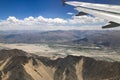 Aerial view of mountains in Lhasa, Tibet Royalty Free Stock Photo