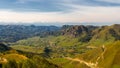 Aerial view mountains