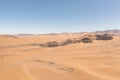 Aerial view of mountains and a road in the Atacama Desert near the city of Copiapo, Chile Royalty Free Stock Photo