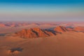 Aerial view of mountains sanddunes Sosusvlei