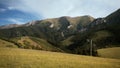 Aerial view of mountains and town in the valley in summer. Tatra Mountains of Poland and panorama of Zakopane