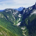 Aerial view of Mountains in Vancouver, British Columbia, Canada Royalty Free Stock Photo