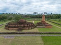 Aerial view of Muara Takus Temple in Riau province, Indonesia Royalty Free Stock Photo