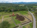 Aerial view of Muara Takus Temple in Riau province, Indonesia Royalty Free Stock Photo