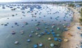 Aerial view of Mui Ne fishing village in the morning Royalty Free Stock Photo