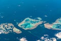 Aerial view of Muirhead Reef. Great Barrier Reef. Australia Royalty Free Stock Photo