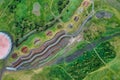 Aerial view of a Bakota Bay, located over flooded Bakota village, part of the National Environmental Park Podilski