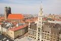 Aerial view of Munchen (Bavaria, Germany) Royalty Free Stock Photo