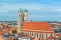 Aerial view of Munchen Marienplatz