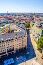 Aerial view of Munich from new town hall Munich, Bavaria, Germany...IMAGE Royalty Free Stock Photo