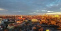 Aerial view of Munich on a winter day at sunset, munich, germany Royalty Free Stock Photo