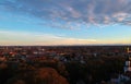 Aerial view of Munich on a winter day at sunset, munich, germany Royalty Free Stock Photo