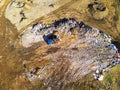Aerial view of municipal landfill site Royalty Free Stock Photo