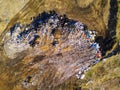 Aerial view of municipal landfill site Royalty Free Stock Photo