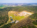 Aerial view of municipal landfill site Royalty Free Stock Photo