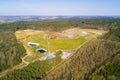 Aerial view of municipal landfill site Royalty Free Stock Photo