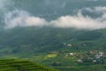 Aerial view of Muong Hoa valley villages