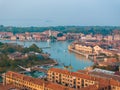 Aerial view of Murano island in Venice lagoon, Italy Royalty Free Stock Photo