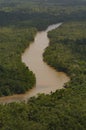 Amazon river aerial view Royalty Free Stock Photo